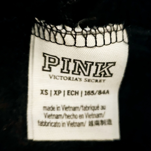 Pink Victoria's Secret Bling Hooded Sweatshirt XS EUC - Picture 4 of 4